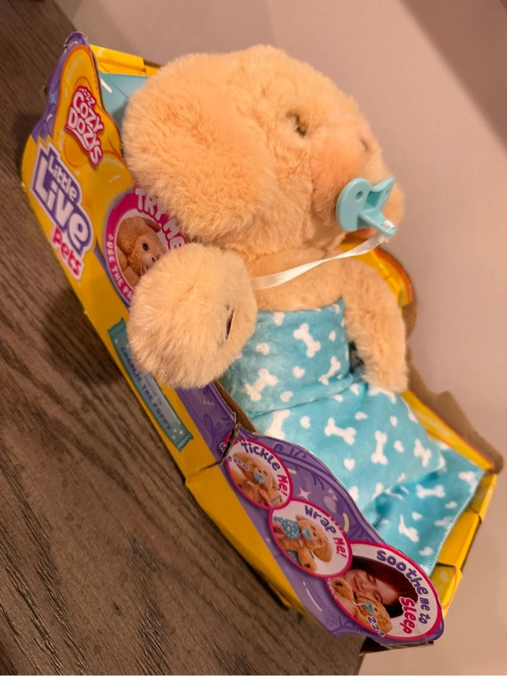 Little Live Pets Cozy Dozys Charlie Puppy Interactive Plush Dog Toy Tested Works